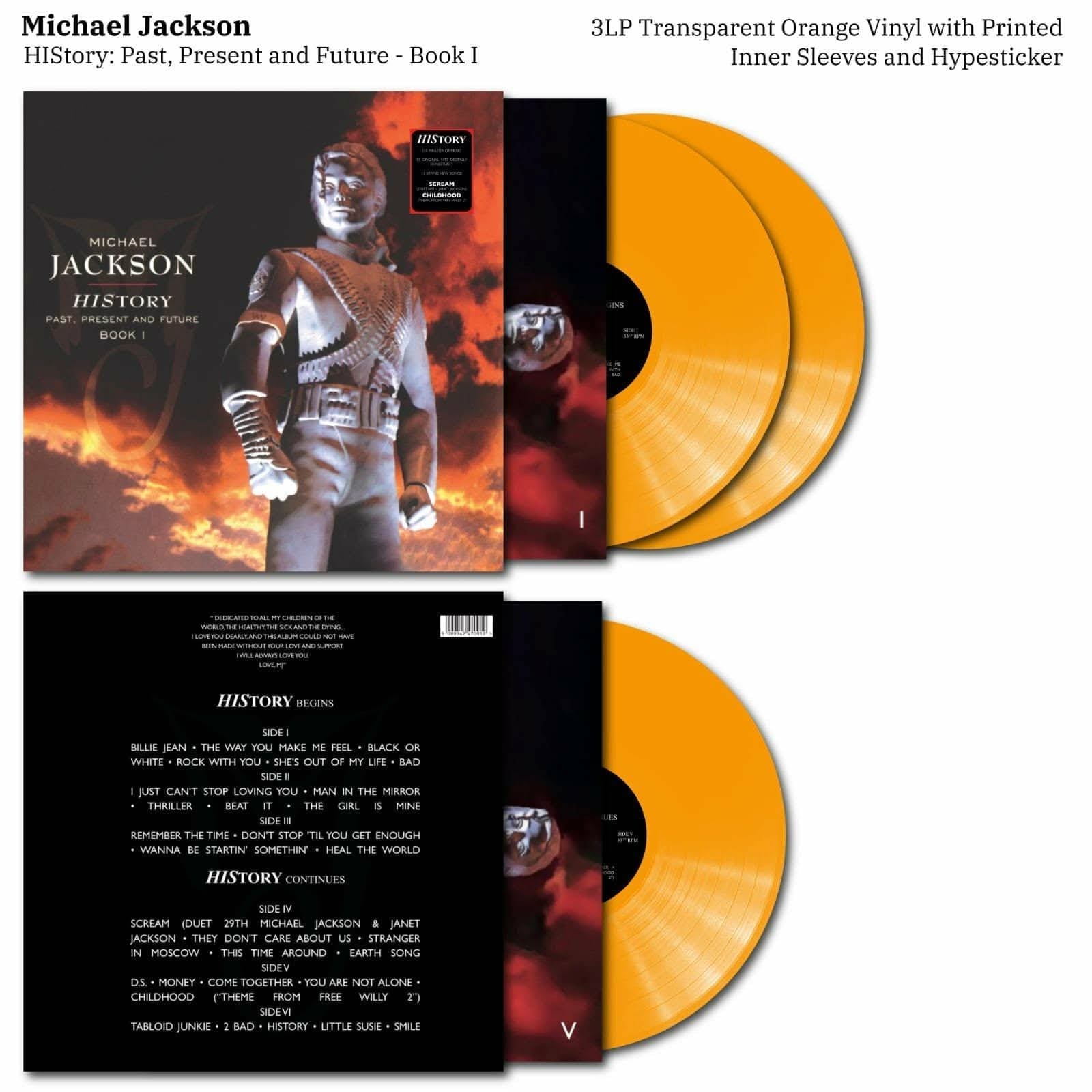 洋楽 Michael Jackson / History 3LP BOX Michael Jackson History 3 LP Vinyl Record Box, Booklet, Sleeves